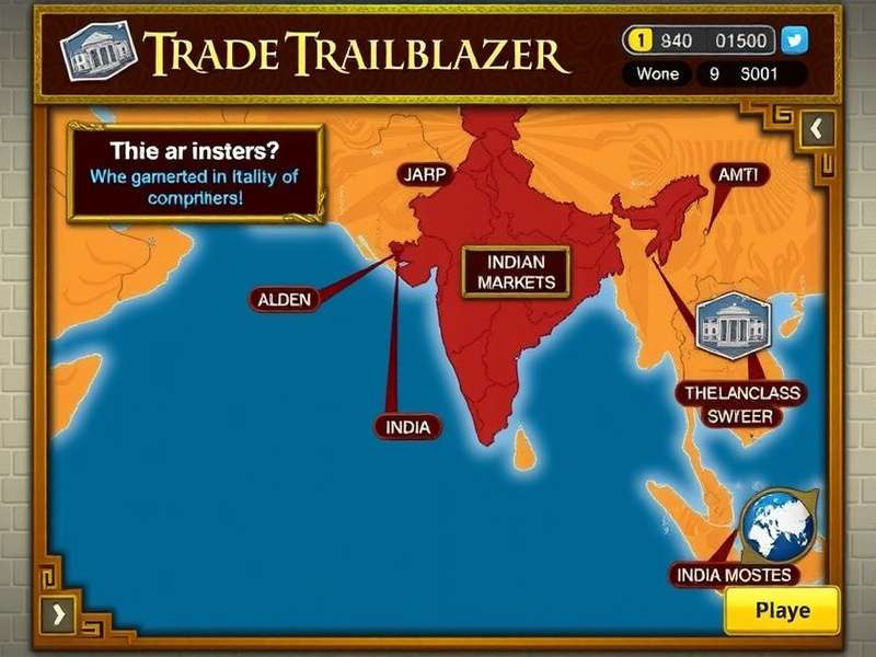 Trade Trailblazer - Master Indian Markets Trade Trailblazer game screenshot showing Indian markets